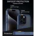 thumbnail image 3 of for iPhone 15 Pro Max Case Compatible with MagSafe, Translucent Matte Shockproof Phone Case Cover - Blue, 3 of 7