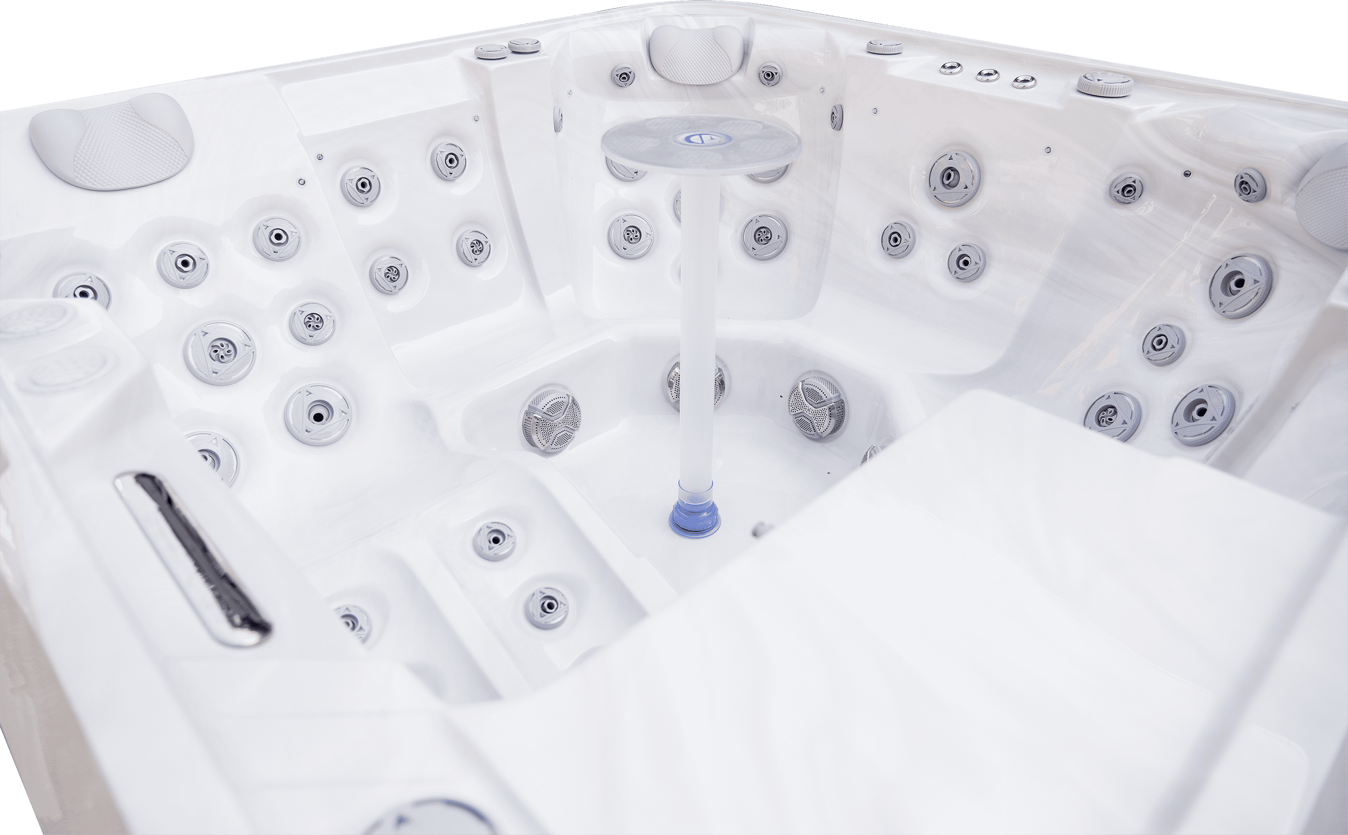 Liberty 5-Person 51 Jet  Hot Tub with Lounger, LED Center Waterfall and  Bluetooth Sound System