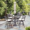 Floral Blossom Taupe 5PC Bistro Set with Umbrella