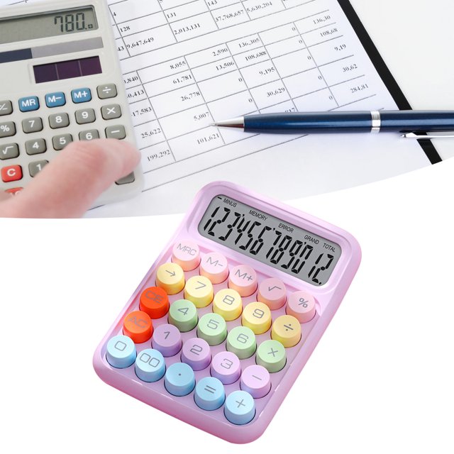 Clavier Mécanique Coloré Calculatrice avec Matériau Durable Design Innovant Multifonctionnel Informatique Efficace Attention au Détail pour Maison École Bureau