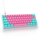 thumbnail image 1 of Teclado para Juegos Ussixchare con 61 Teclas, Cableado, Interruptores Rojos, Iluminación LED, 1 of 8
