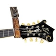thumbnail image 4 of Walker & Williams AT-2 Brown Carving Leather Acoustic Guitar Strap Button Headstock Adaptor, 4 of 6