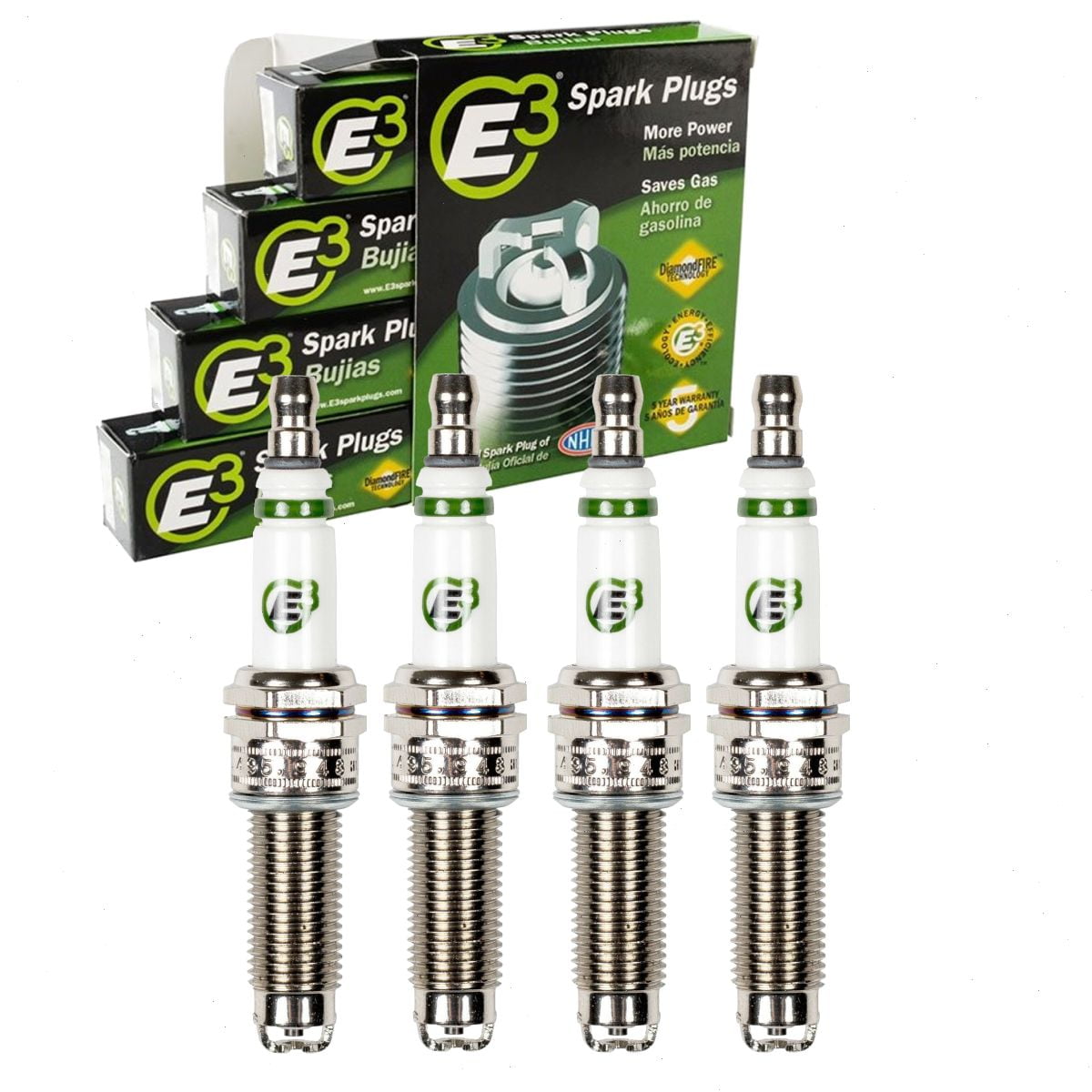4 pc E3 Spark Plugs compatible with Honda HR-V 1.8L L4 2016-2020