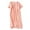 Orange, variant on Zpanxa Women's Casual Crinkle Cotton Round Neck Short Sleeve Dress Home Wear Breathable Midi Dress
