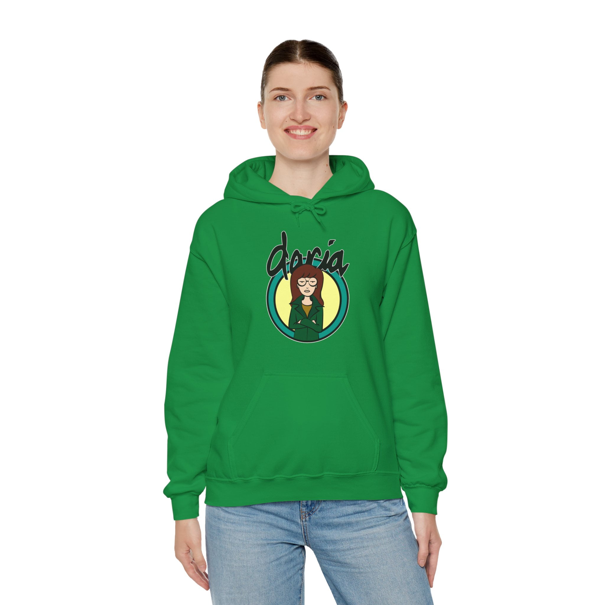 90s Nostalgia Hoodie, Iconic MTV Daria Cartoon Hooded Sweatshirt