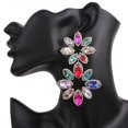 thumbnail image 2 of Pendientes colgantes de gran tamaño para bodas, joyas nupciales, diamantes de imitación, cristal, Dr. E1526, negro y blanco, 2 of 5