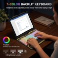 thumbnail image 2 of Transparent 360° Swivel Keyboard Case for iPad Air 11", iPad Air 5/4, iPad Pro 11" 2018-2022, Multi-Touch Trackpad, 7 Color Backlit,Black, 2 of 8