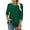 Green, variant on Women's 3/4 Sleeve Crew Neck Color Block Tunic Top Dressy Casual Loose Fit Tee Shirt