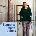 thumbnail image 2 of Medline Lightweight Aluminum Young Adult Walking Forearm Crutches, 1 Pair, Adjustable Height 4' 2" to 5' 2", Supports up to 250 lbs, 2 of 5