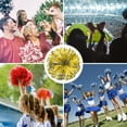 thumbnail image 6 of PET Cheerleading Pom Poms with Finger Holes for Sport Team Spirit Fun Dance Stage Events, Golden Silver 4 Pack, 6 of 6