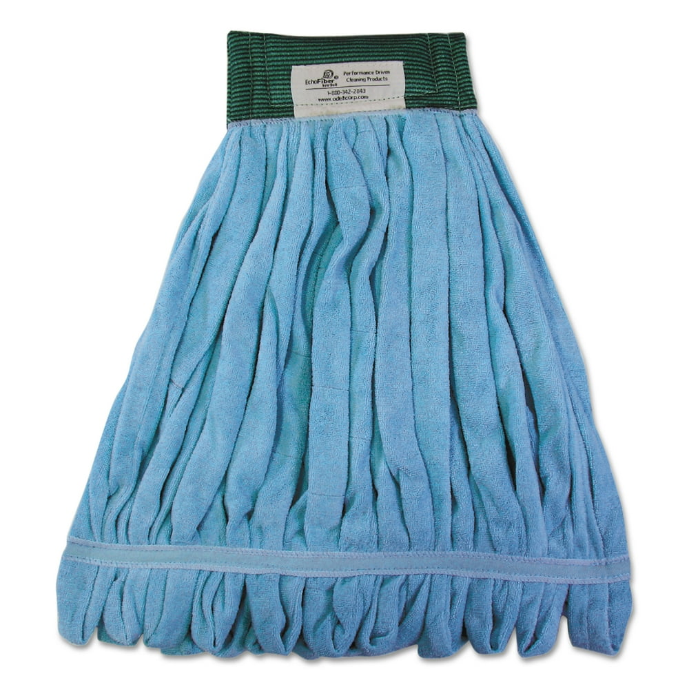 Boardwalk Microfiber LoopedEnd Wet Mop Heads, Large, Blue, 12/Carton