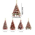 thumbnail image 3 of Christmas Tree Shaped Ornaments Set Small Acrylic Candy Cane Lollipop Hanging Pendants Mini Xmas Figurines Decorations for Indoors Home Party DIY Gift Decor, 3 of 7