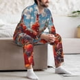 thumbnail image 7 of Naloa Tomato Field Bottle Men’s Pajamas Set - Long Sleeve Button Down Sleep Shirt and Pajama Bottoms Sleepwear Set-Large, 7 of 7
