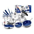thumbnail image 1 of Flavor Kitchen Batería de Cocina 25 Piezas | Juego de Sartenes Antiadherentes y Ollas de Acero Inoxidable Quirúrgico | Compatible con Inducción | Libre de PFOA y PTFE | Set de Cocina Profesional, 1 of 7