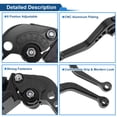 thumbnail image 4 of Unique Bargains Short Brake Clutch Levers for Kawasaki Z650 2017-2023 6 Position Adjustable Motorcycle Handlebar Brake Lever Aluminum Alloy Solid Black 1 Pair, 4 of 7
