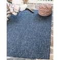 thumbnail image 4 of Unique Loom Outdoor Solid Heathered Rug 3'3 x 5'3 Rectangle Navy Blue/Light Blue, 4 of 4