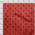 thumbnail image 2 of oneOone Cotton Silk Red Fabric Merry Christmas Dress Material Fabric Print Fabric By The Yard 42 Inch Wide-28M, 2 of 4
