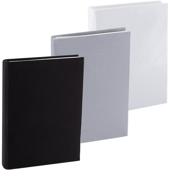 3 Colors Stretchable Book Cover Black White Grayish Purple Washable Reusable Large Nylon Book Sleeve Book Protector Elastic Notebook Wraps for 9 x 11 inch Hardcover Books Textbook Gift
