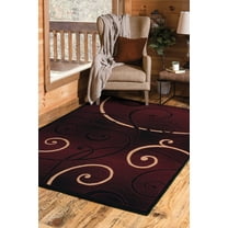 United Weavers Plaza Gigi Accent Rug, Geometric Pattern, Burgundy, 1'11" X 3'3"