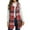 6# Red, variant on Fshiont Vest for Women, Flannel Plaid Lapel Neck Sleeveless Outerwear Vests, Button Front with Pockets Casual Jackets Black M