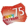 thumbnail image 1 of Ambesonne Birthday Place Mats Set of 4, Age 75, Standard Size, Multicolor, 1 of 6