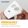 thumbnail image 3 of ELEGRP Wall Plate Midsize 1-Toggle/1-Duplex, 2 Gang,White (10-Pack), 3 of 7