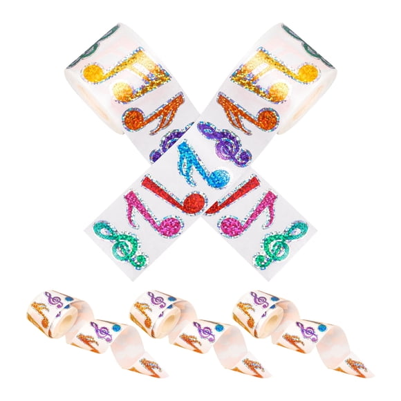 CRILSTYLEO 500Ud Stickers Musicales Impermeables Para Clase De Y De Instrumentos