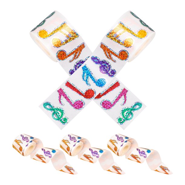 CRILSTYLEO 500Ud Stickers Musicales Impermeables Para Clase De Y De Instrumentos