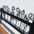 thumbnail image 4 of Metal Garden Fence Border, Rust Proof Weather Resistant Iron Panel, Flexible Assemble Ground Plug Design, Decorative Edging Partition for Flower Bed Lawn Path Courtyard Backyard Outdoor Garden Decor, 4 of 6