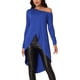 thumbnail image 1 of INSPIRAR CHIC Blusa Casual de Una Sola Manga Larga Asimétrica con Dobladillo Irregular S Azul, 1 of 6