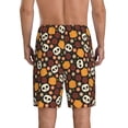 thumbnail image 3 of Kdxio Skulls Print Mens Sleep Shorts Bottoms Soft Comfy Pajama Wear Pants with Drawstring Pockets, 3 of 7