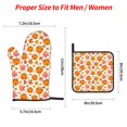 thumbnail image 2 of Cauagu Orange Autumn Leaves Print Oven Mitts and Pot Holders 4 pcs Set,Extra Thicken Long Kitchen Oven Glove Potholders BBQ Gloves-Oven Mitts and Pot Holders(11 Inch), 2 of 6