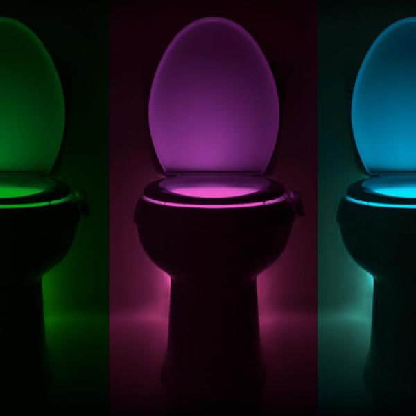 Illumibowl Toilet Night Light Motion Activated Multicolor LED 4 Emoji