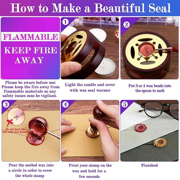 100 Pcs Octagon Sealing Wax Beads Retro Charm DIY Wax Seal Stamp
