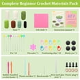 thumbnail image 3 of 6 Piece Crochet Kit for Beginners Cute Potted Plant Cup Mats Crochet Kit with Step by Step Video Tutorials Yarns for Adult DIY Crafts, 3 of 10
