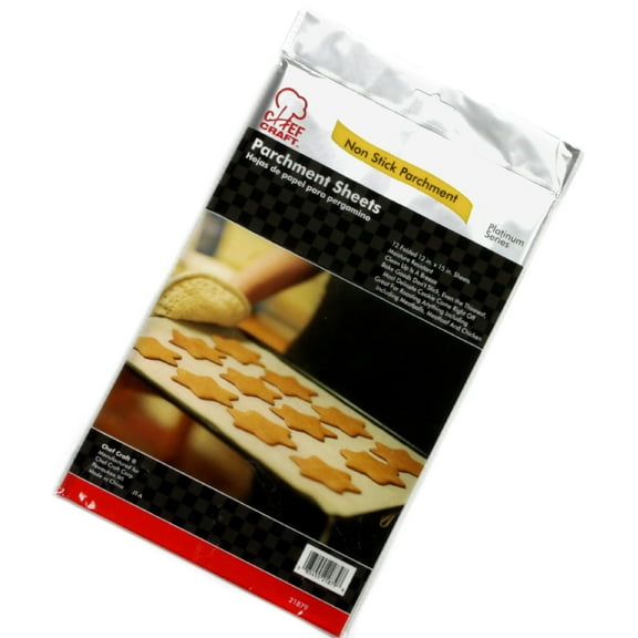 Chef Craft Premium Parchment Paper Set, 12 x 15 inch 12 Count , White