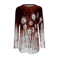 thumbnail image 2 of Tops de otoño para mujer, blusa holgada de manga larga con estampado Floral para el trabajo, 2 of 5