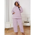 thumbnail image 6 of HaoXianJian Women's Fuzzy Fleece Loose Pajamas Sets Loungewear Long Sleeve Casual Hoodies 2 Piece Plus Size XL-5XL, 6 of 9