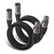 Sound Town 2 Pack XLR Male to Female Audio Cable, Microphone Cable for Speaker or PA System, 25ft, 3 Pin Balanced Shielded, OFC (STC-XX25-PAIR)