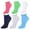 Color Mix, variant on Gold Toe  Rib Lettuce Edge Quarter Socks (6 Pack) (Women)