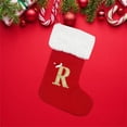 thumbnail image 1 of Mashaouyo Bas de Noël 13 Pouces Bas de Noël Brodés Initiale Bas de Noël Rouges avec Lettre pour Maman Papa Enfants Fille Garçon Femmes Hommes (Z), 1 of 3