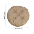 thumbnail image 3 of Cojín de silla de lino 40x40 cm con base antideslizante, almohadilla lavable acolchada para asiento de comedor, cocina, oficina, interior y exterior, gris, amarillo, verde, azul, 3 of 6