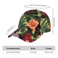 thumbnail image 2 of Fotbe Watercolor Tropical Flowers Gorro Clásico de Béisbol, Gorra Ajustable con Broche Snapback, Gorro de Exterior de Algodón Suave, 2 of 6