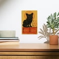 thumbnail image 2 of French Bulldog, Retro Chien Noir Ad Birch Wood Wall Sign (6x9 Rustic Home Decor, Ready to Hang Art), 2 of 5