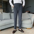 thumbnail image 2 of Toimothcn Mens Dress Pants Casual Solid Color Suit Pants Loose Fit Wide Leg Business Trousers Comfy Men's Work Wear, 2 of 7