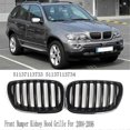 thumbnail image 2 of Front Bumper Kidney Hood Grille Racing Grills for BMW X5 E53 LCI 2004-2006 51137113733 51137113734, 2 of 5