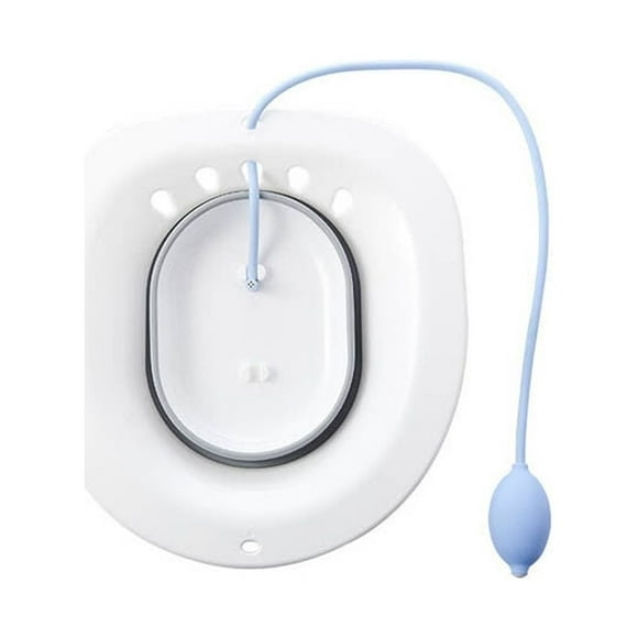 Naiovety Bidet plegable Bañeras profesionales Masaje Sit Bath Baño portátil Inodoro medicado Bañera de descarga para ancianos embarazadas Juegos de accesorios de baño Blanco Gris