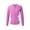 Pink, variant on Haitryli Girls Long Sleeve Rash Guard Jacket Front Zipper Beach Swim Shirt UV Sun Protection Orange 6