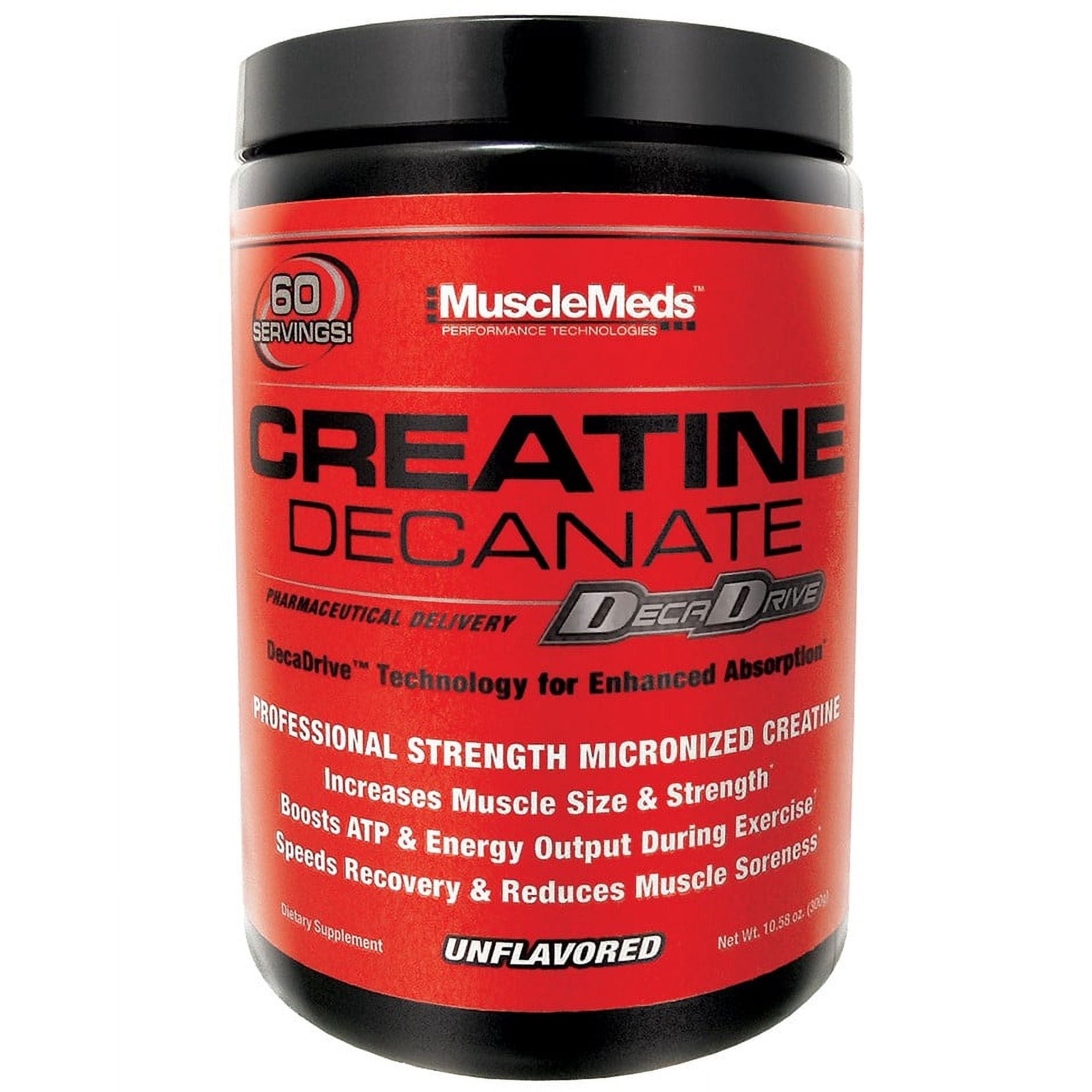 MuscleMeds Creatine Decanate Powder, Unflavored, 60 Servings