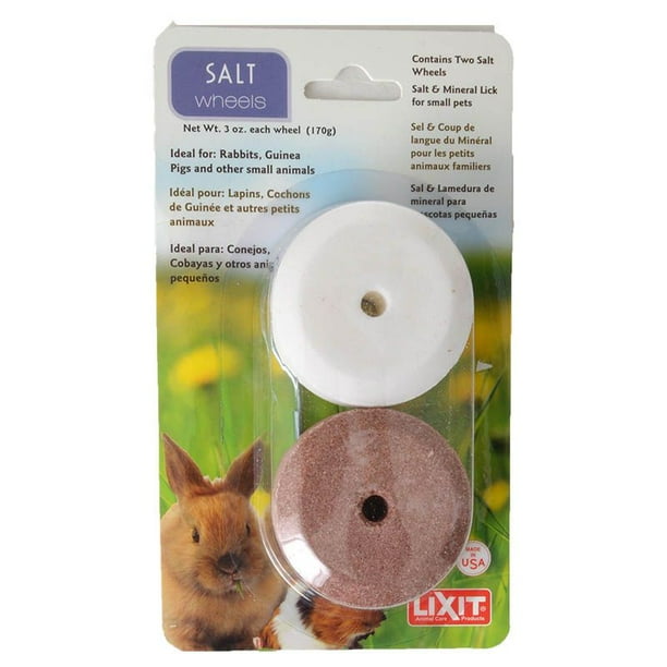 Lixit Salt & Mineral Wheels for Small Pets 2 Pack (3 oz Salt Wheel